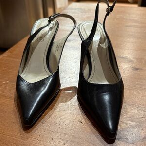 Coach, women’s black sling back heels, size 7